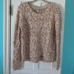 Nordstrom Hinge Sweater - Pink/Brown L